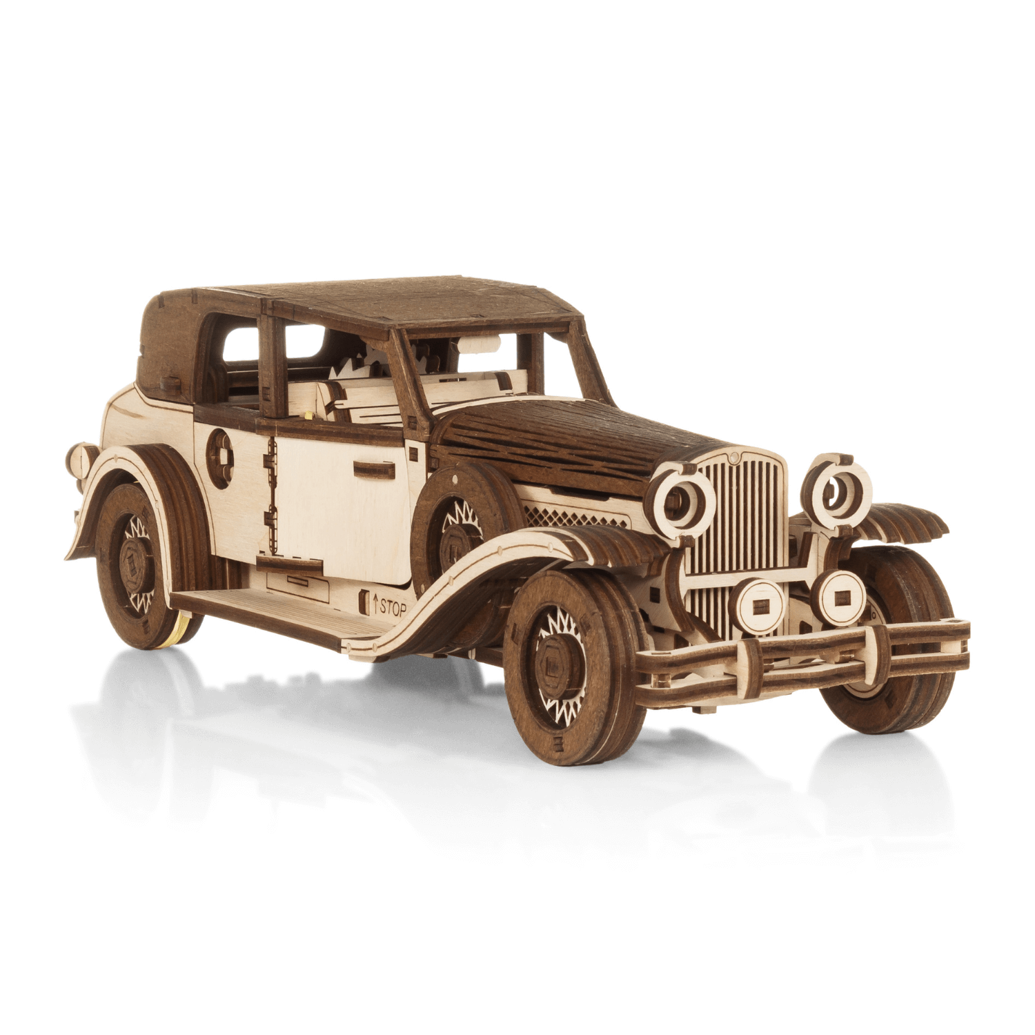 Ferdinand | Retro-Auto-Mechanisches Holzpuzzle-Eco-Wood-Art--