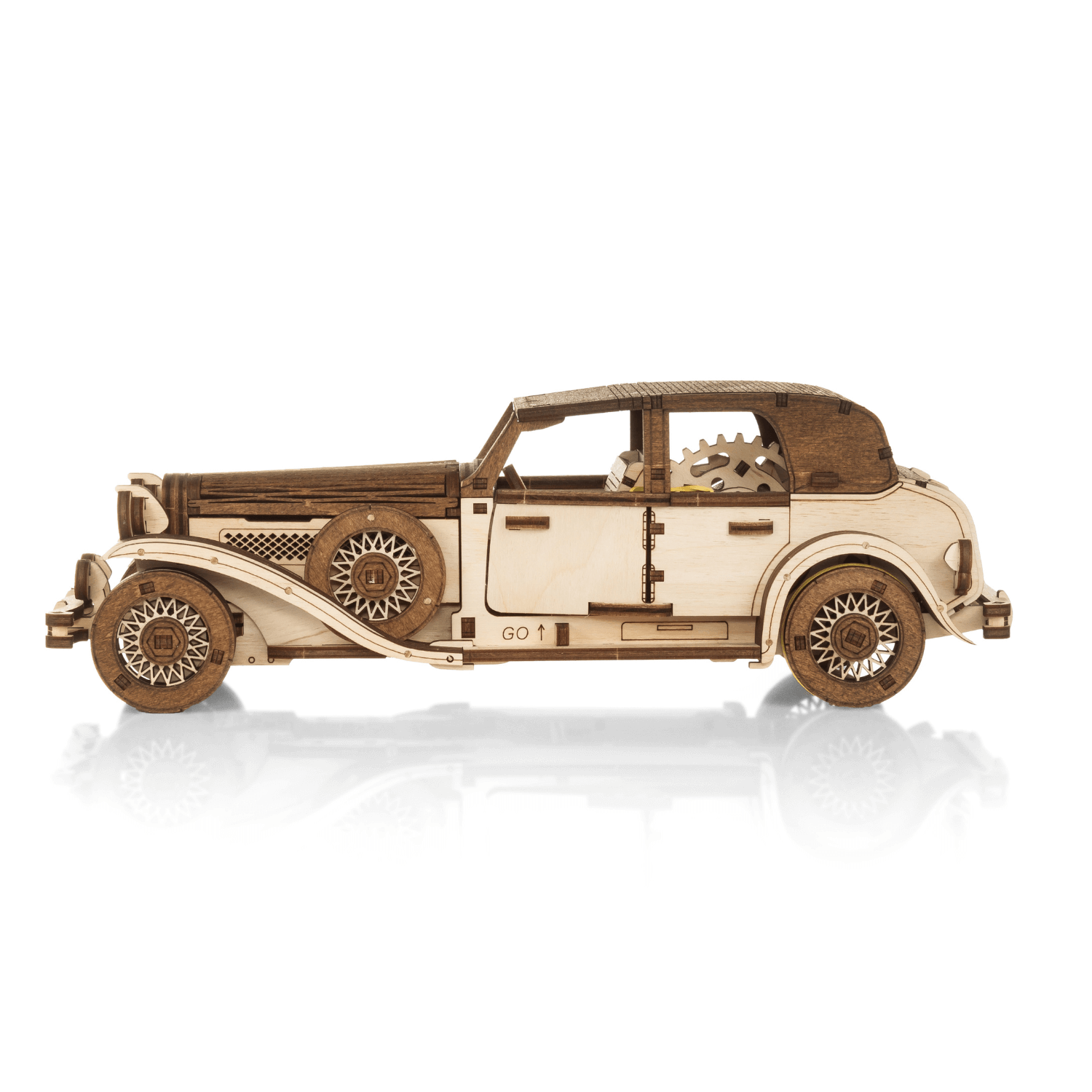 Ferdinand | Puzzle mécanique rétro de voiture en bois-Eco-Wood-Art--