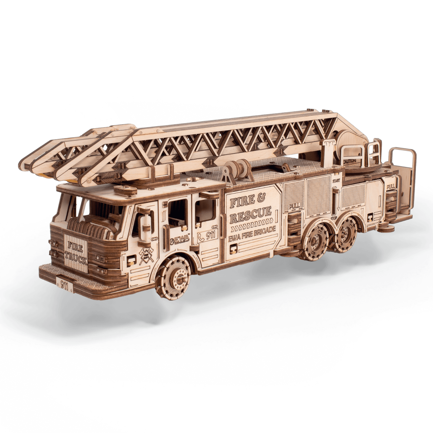 Firetruck & Tree of Life M - Set-Mechanisches Holzpuzzle-MagicHolz--