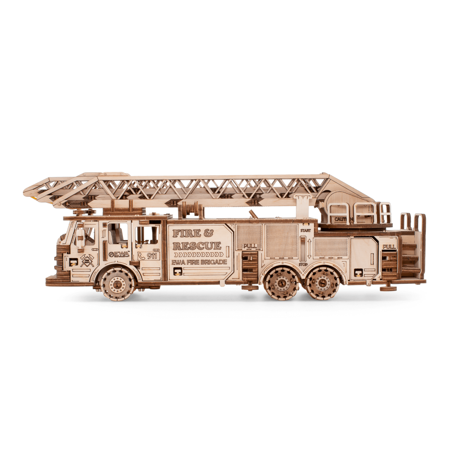 Firetruck & Tree of Life M - Set-Puzzle mécanique en bois-MagicHolz--