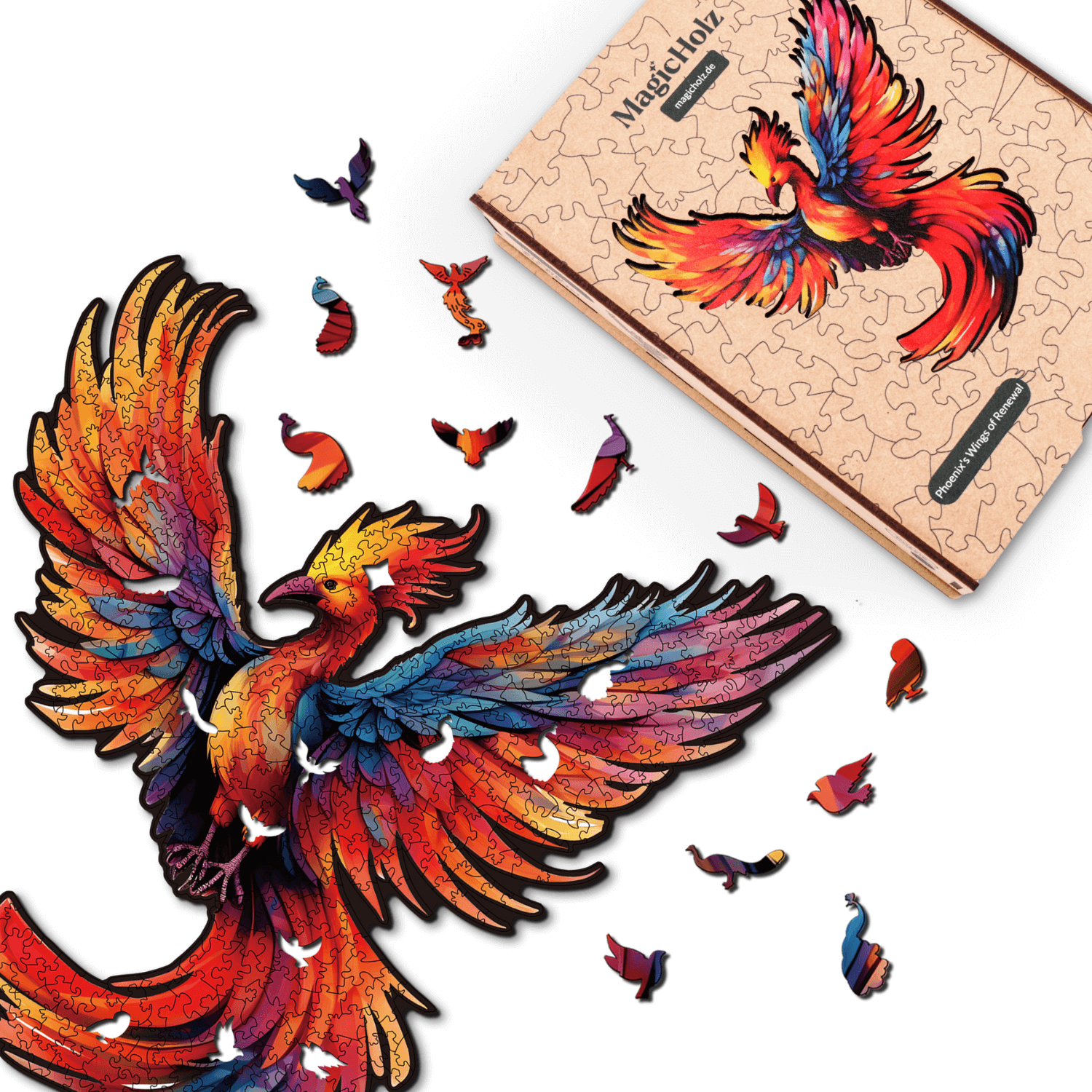 Flügel der Erneuerung | Phoenix-Holzpuzzle-MagicHolz--