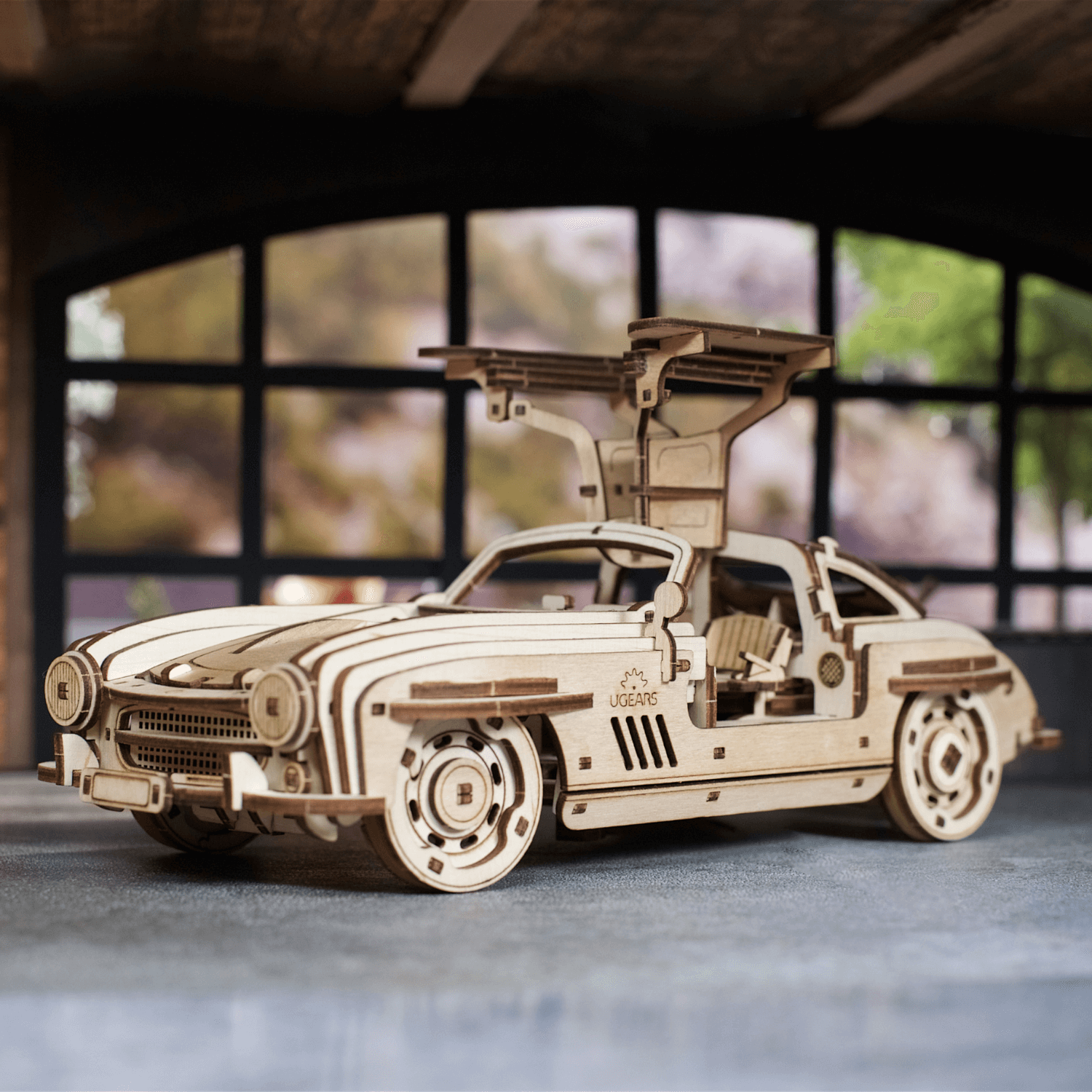 Gullwing Sportcoupé Mechanische Houten Puzzel Ugears--