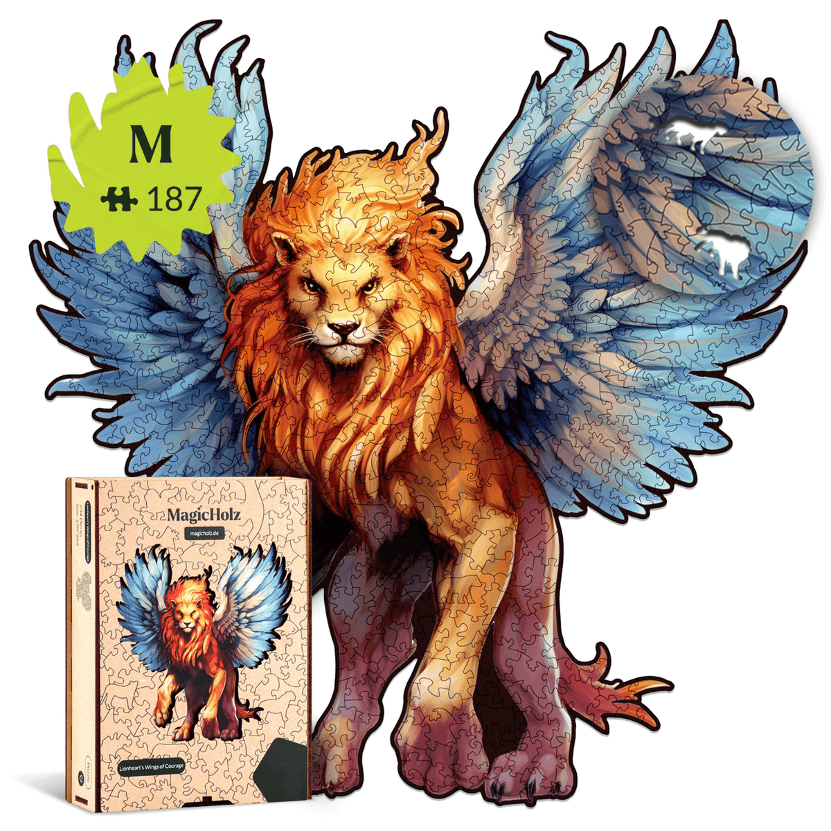 Wings of Courage | Lion wooden puzzle-MagicHolz-WingsofCourageM-98925395776
