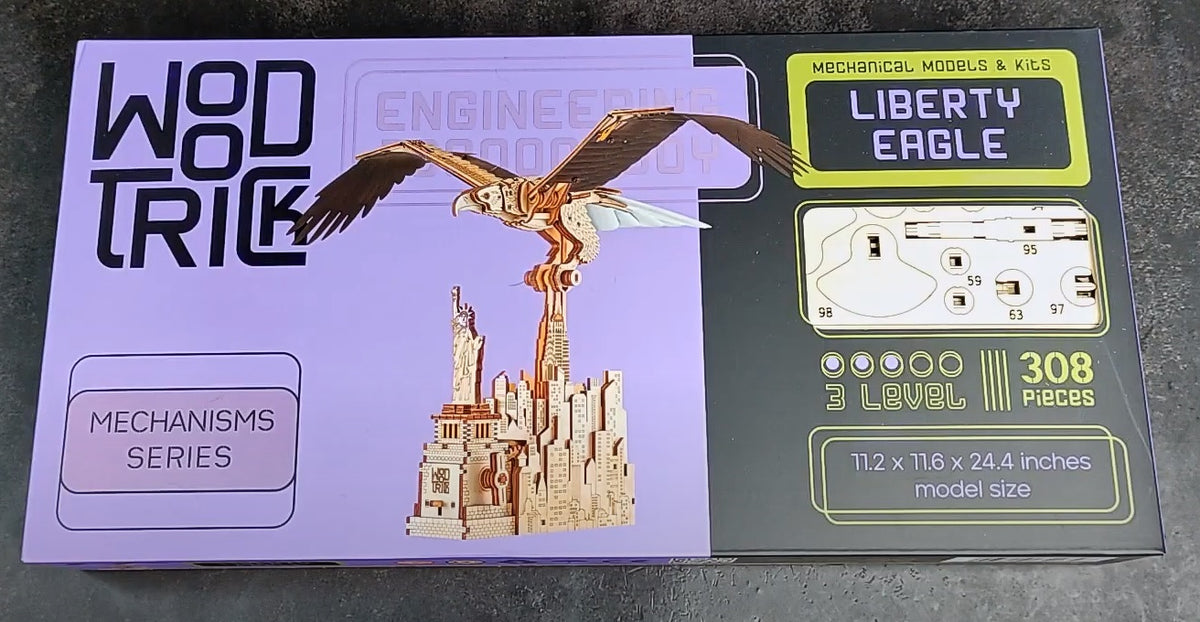 Liberty Eagle Mechanische Houten Puzzel-HoutTruc...