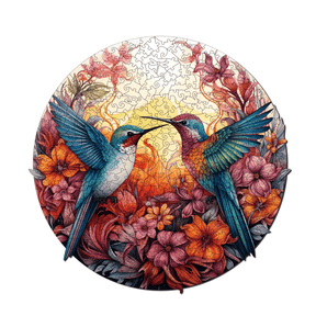 Happy hummingbirds | Mandala wooden puzzle-MagicHolz--