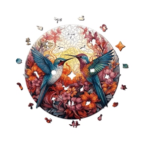 Fröhliche Kolibris | Mandala-Holzpuzzle-MagicHolz--