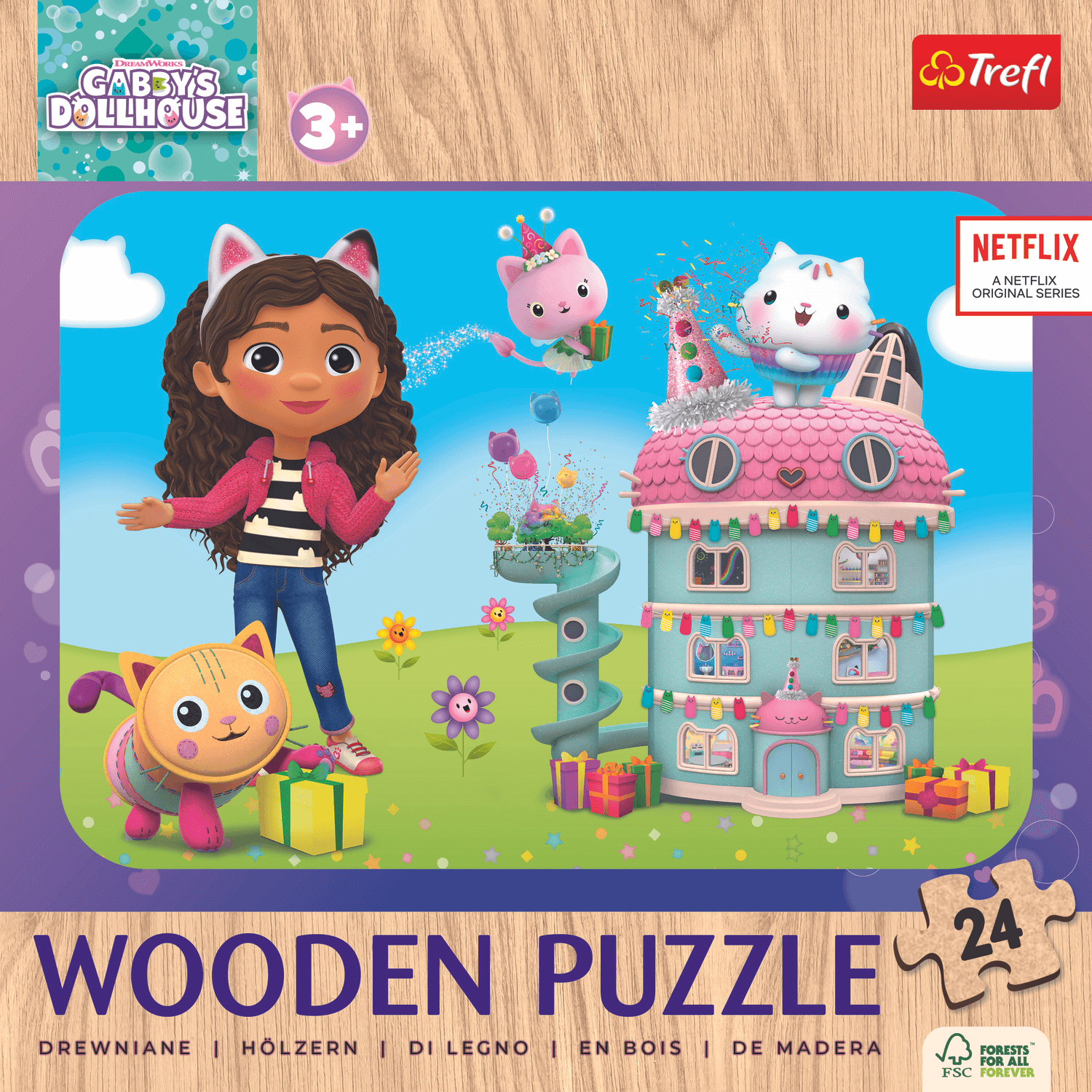 Gabby's Dollhouse | Holz Puzzle Junior 24-Holzpuzzle-TREFL--