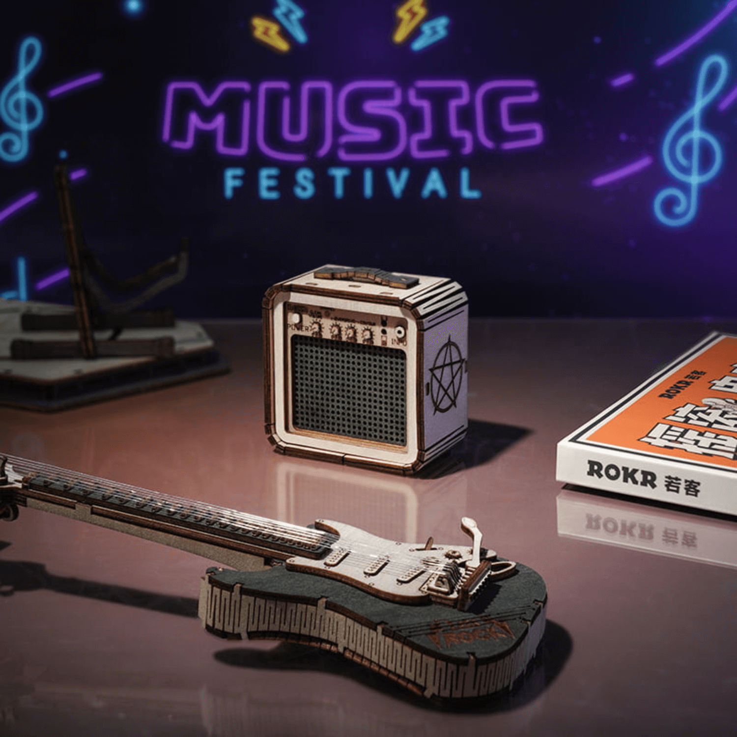 Elektrische Gitarre 🎸 l 3D Holzpuzzle-3D Puzzle-Robotime--