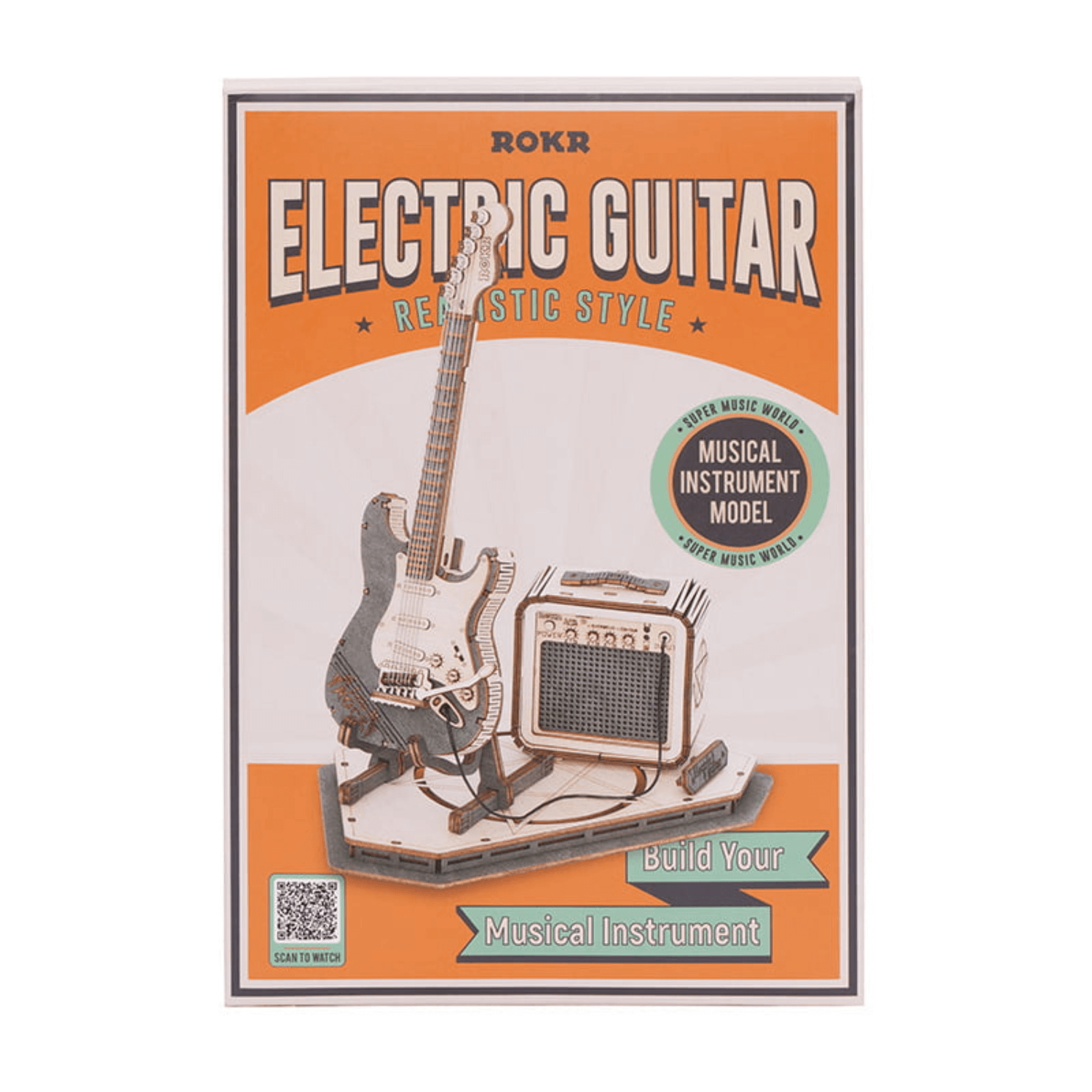 Electric guitar 🎸 l 3D wooden puzzle-3D puzzle-Robotime--