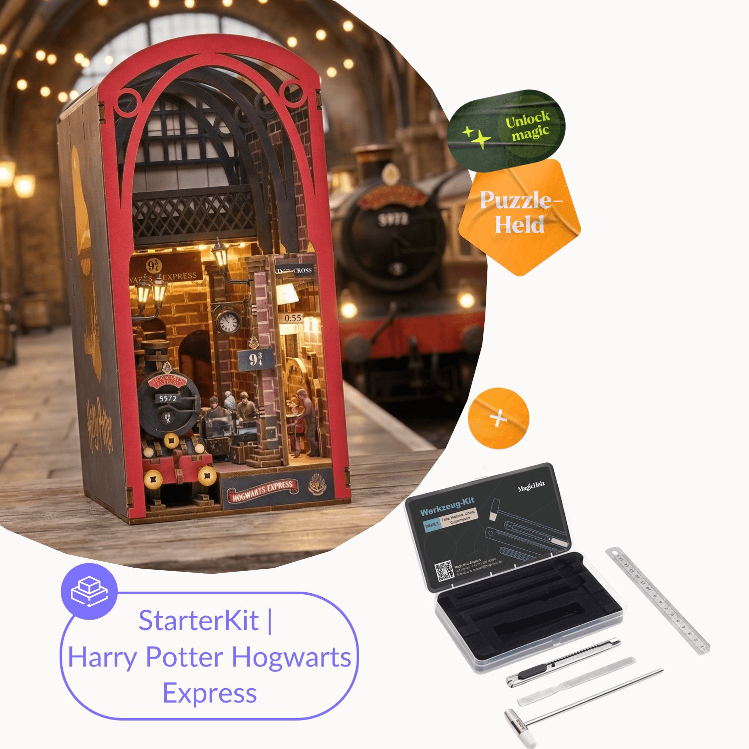Harry Potter Hogwarts Express Book Nook Revell Starter Kit | Book Nook + Tools