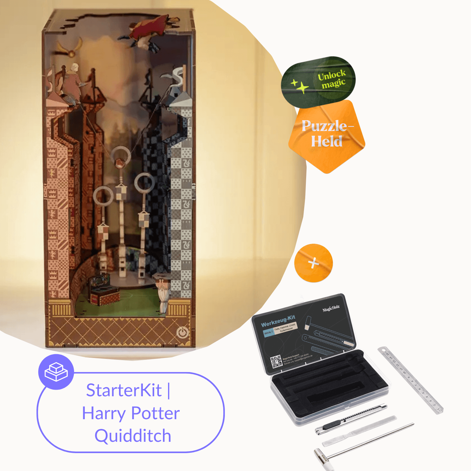 Harry Potter Quidditch Book Nook Revell Starter Kit | Book Nook + Tools