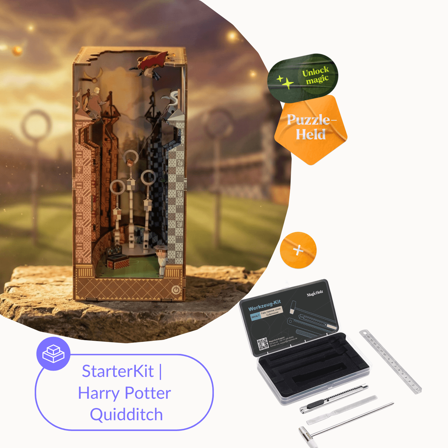 Harry Potter Quidditch Book Nook Revell Starter Kit | Book Nook + Tools