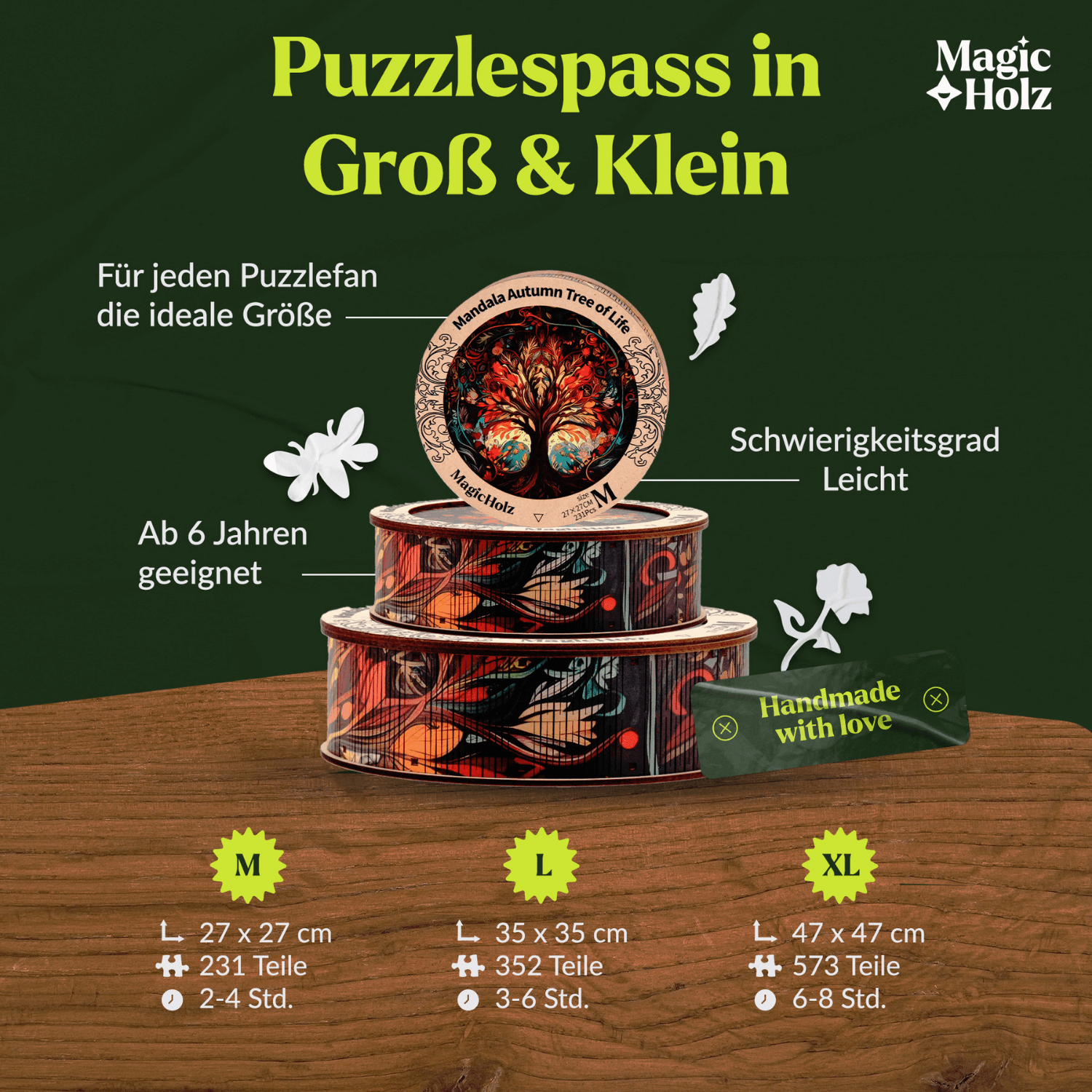 MagicHolzHerfstboom | Levensboom houten puzzel- --