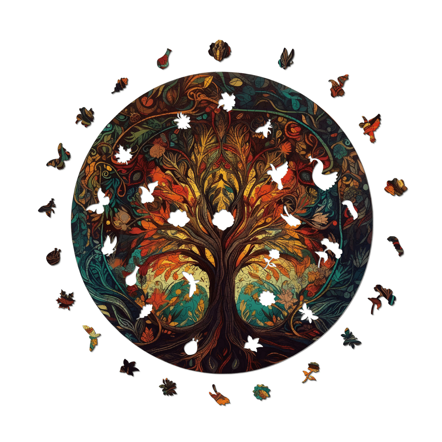 Herbstbaum des Lebens | Mandala-Holzpuzzle-MagicHolz--