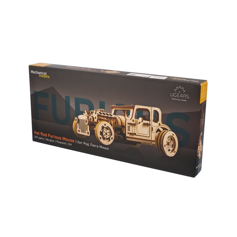 Hot Rod | La souris en colère | Ugears-Puzzle mécanique en bois-Ugears--