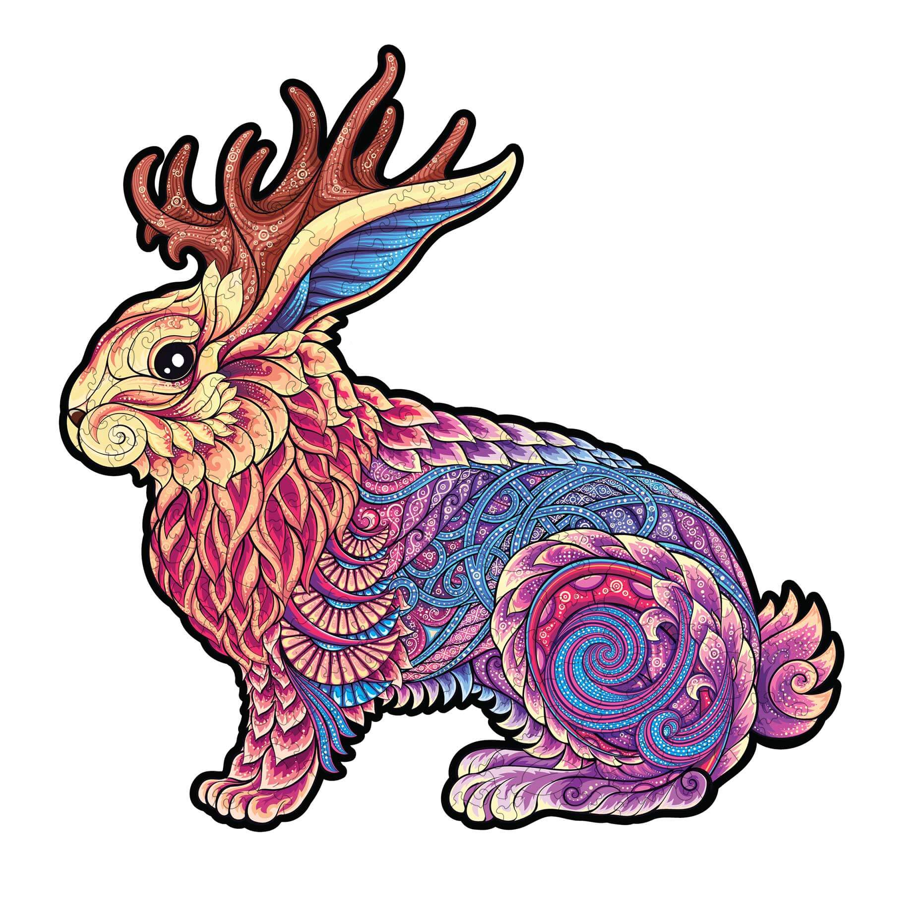 Hase | Jackalope-Holzpuzzle-MagicHolz--