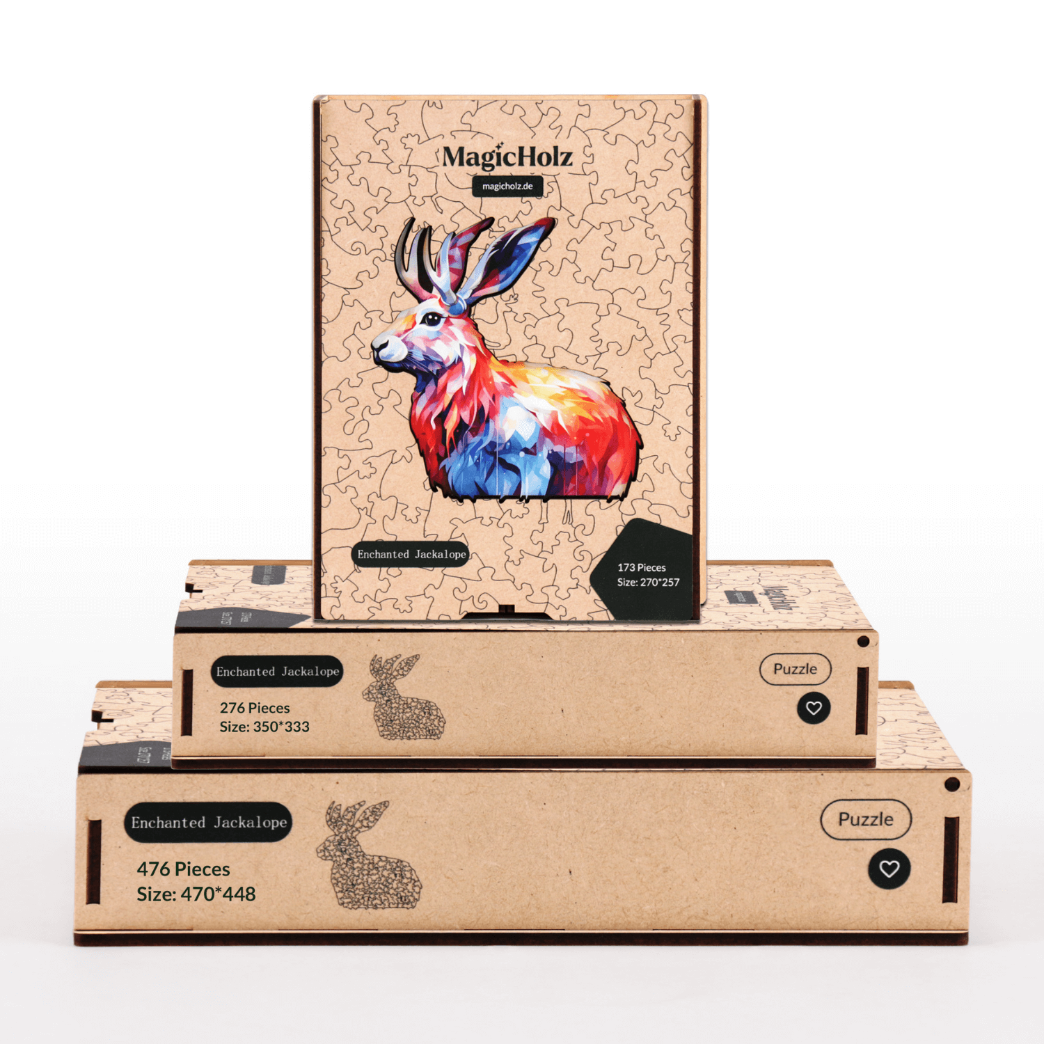 Enchanted Jakalope | Hare wooden puzzle-MagicHolz--