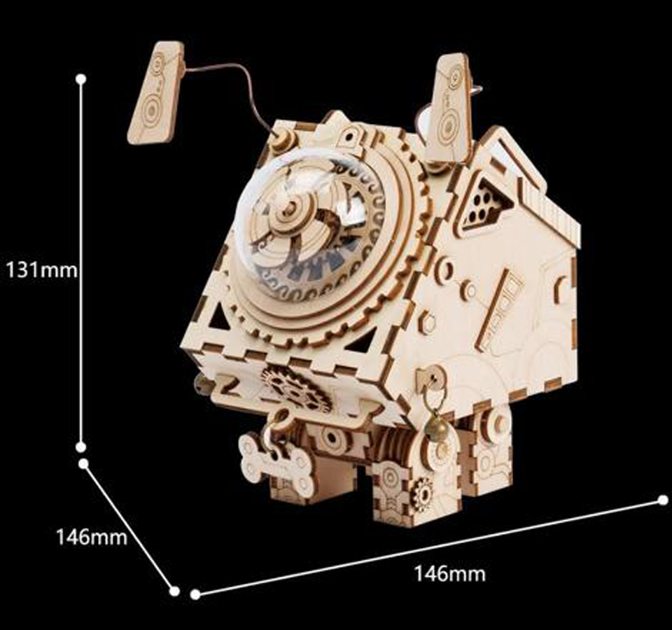 Seymour Steampunk Spieluhr-Mechanisches Holzpuzzle-Robotime--