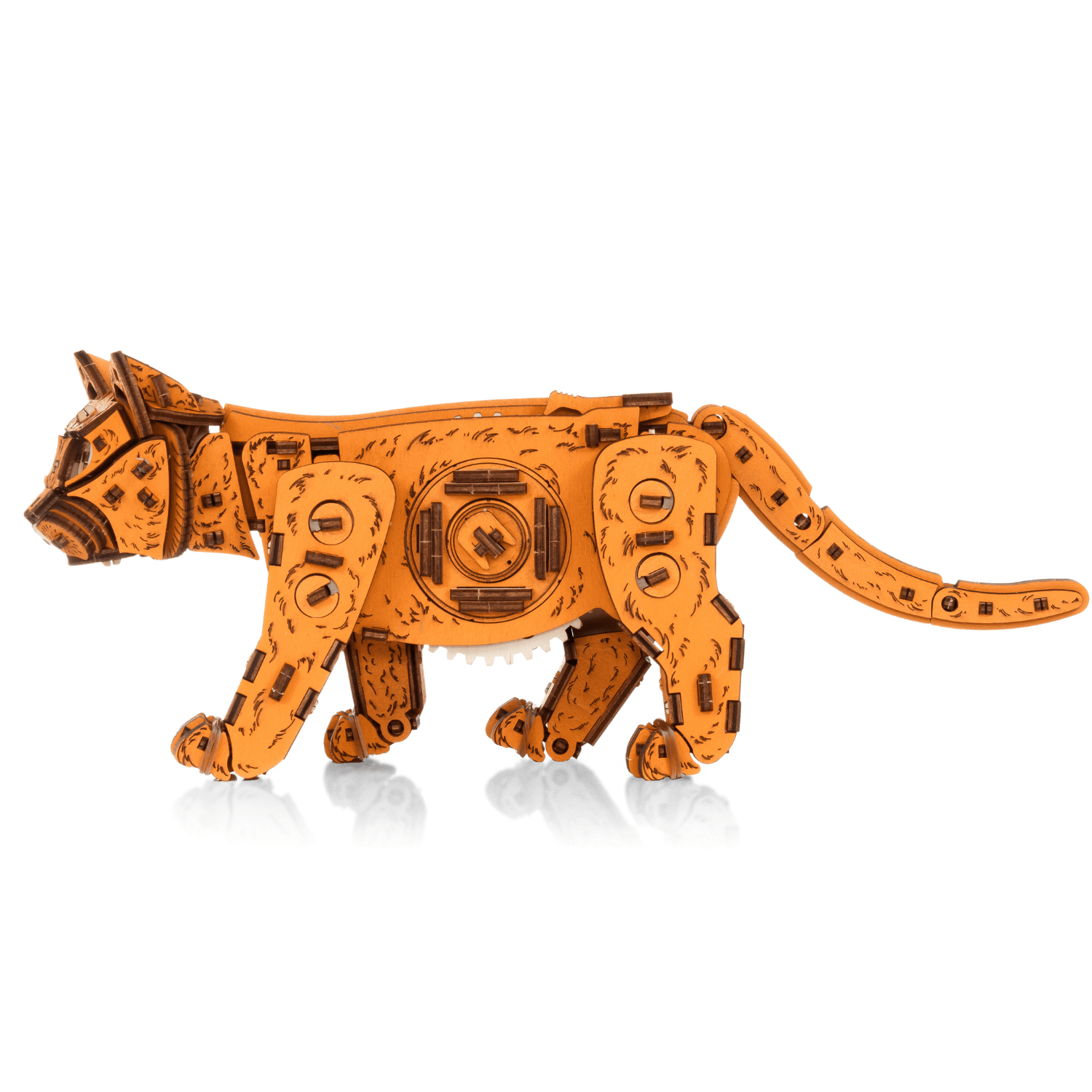 Ginger Kitten-Mechanical Wooden Puzzle-Eco-Wood-Art--