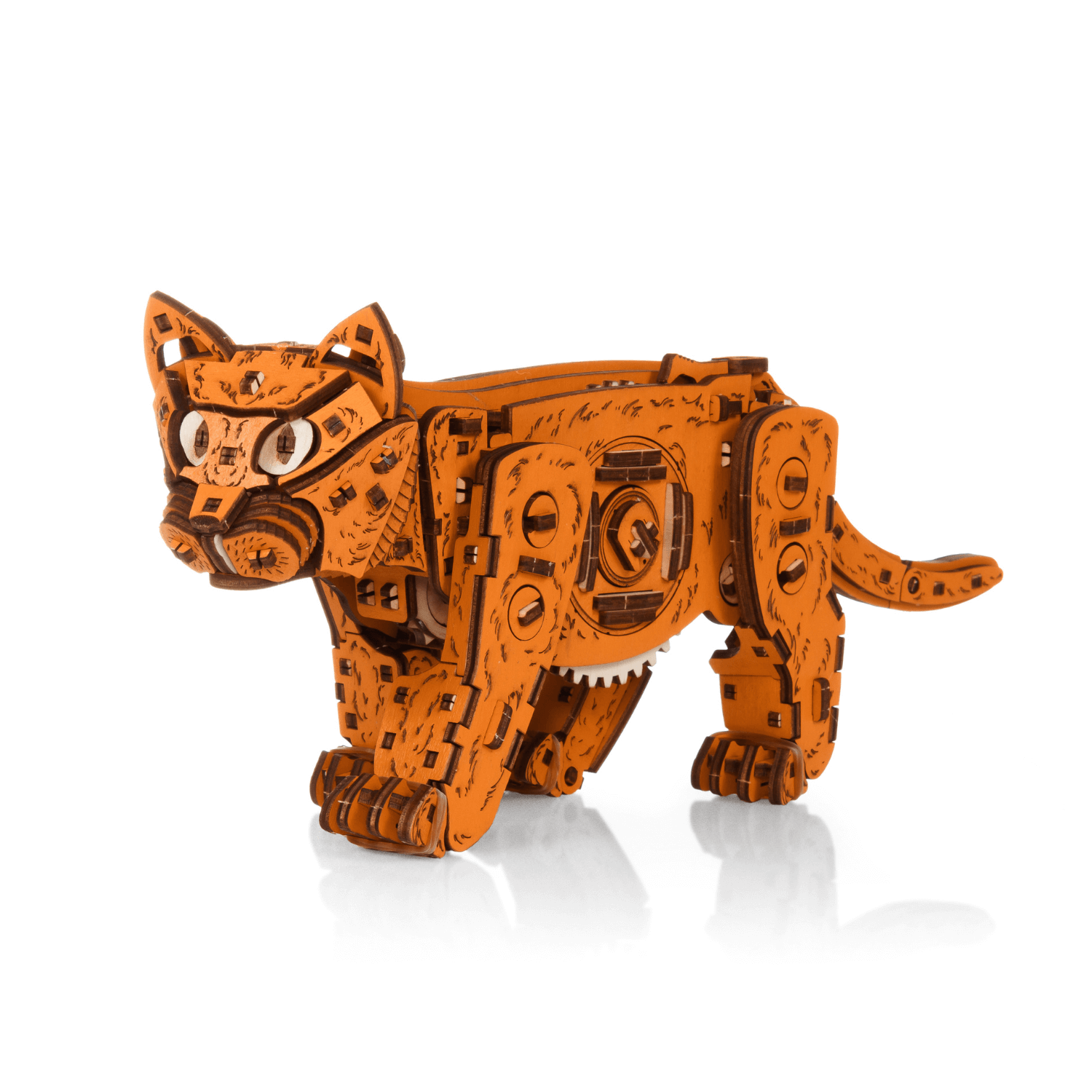 Ginger Kitten-Mechanical Wooden Puzzle-Eco-Wood-Art--