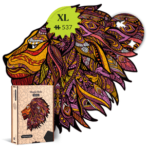 Roi de la jungle | Puzzle en bois de lion-MagicHolz-lion-king-xl-98925394816