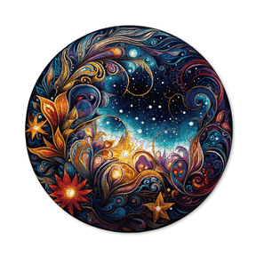Kosmische Blüten | Mandala-Holzpuzzle-MagicHolz--