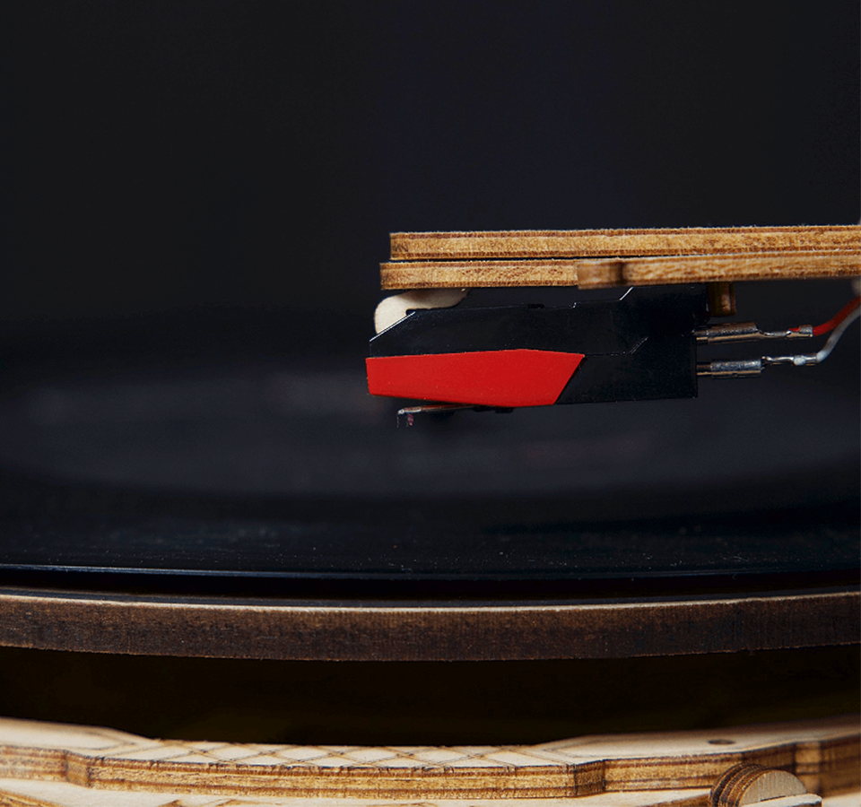 Gramophone - Maquette réaliste en bois 3D - MECAPUZZLE
