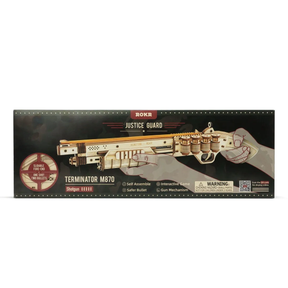Fusil Terminator M870-Puzzle mécanique en bois-Robotime--