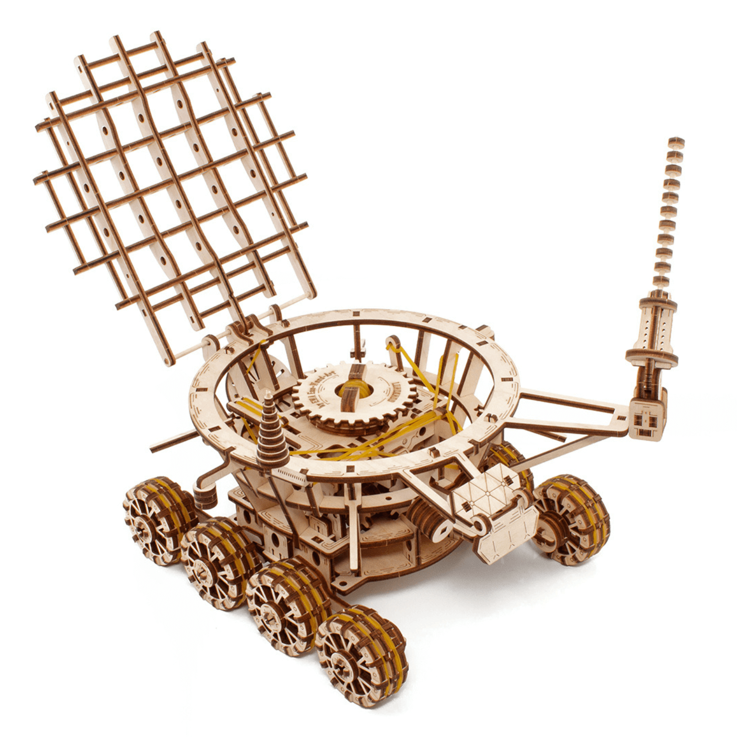 Lunokhod | Mondrover-Mechanisches Holzpuzzle-Eco-Wood-Art--