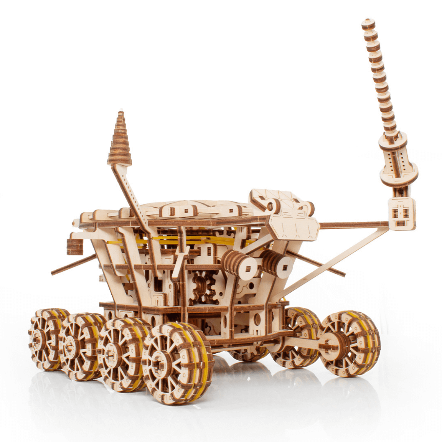 Lunokhod | Maan Rover Mechanische Houten Puzzel Eco-Hout Art--