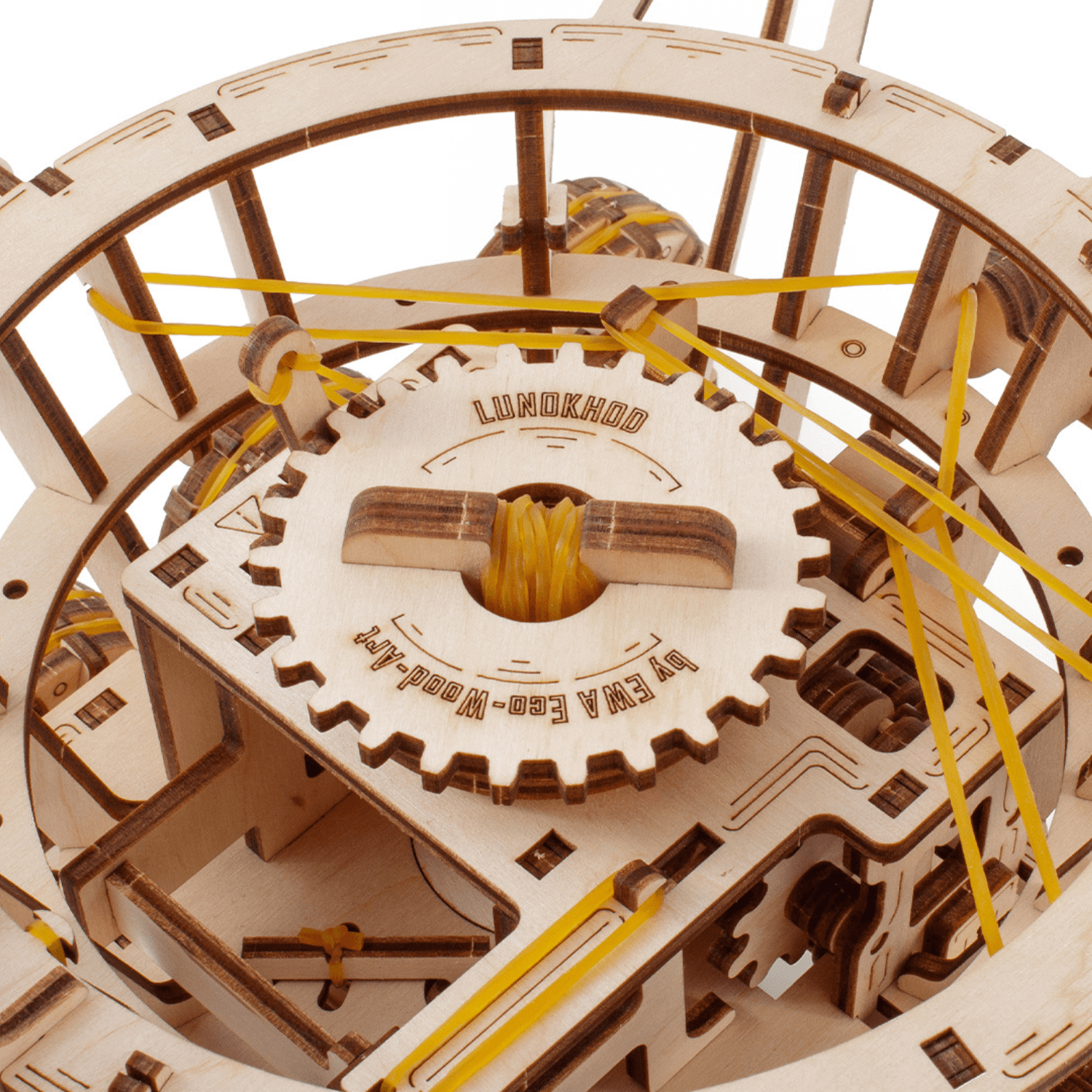 Lunokhod | Mondrover-Mechanisches Holzpuzzle-Eco-Wood-Art--