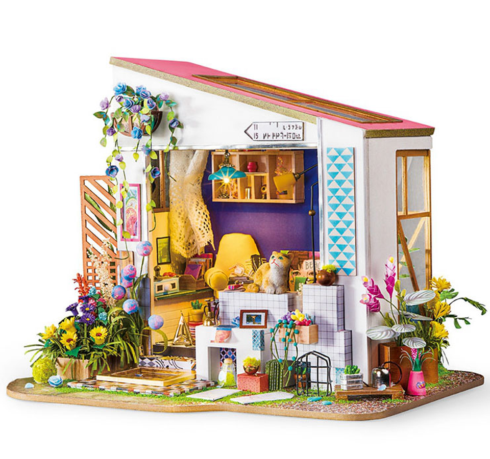Cuteefun DIY Maison Miniature a Construire, Kit de Maison de Poupée