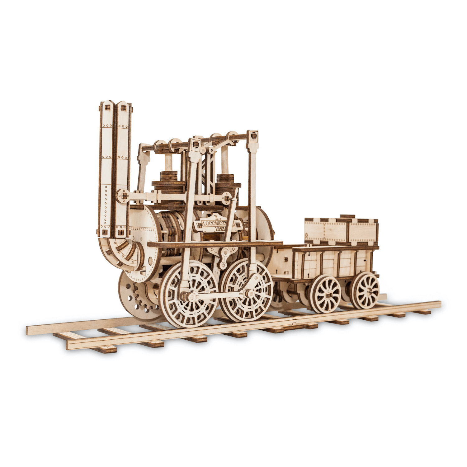 Locomotion #1-Puzzle mécanique en bois-Eco-Wood-Art--