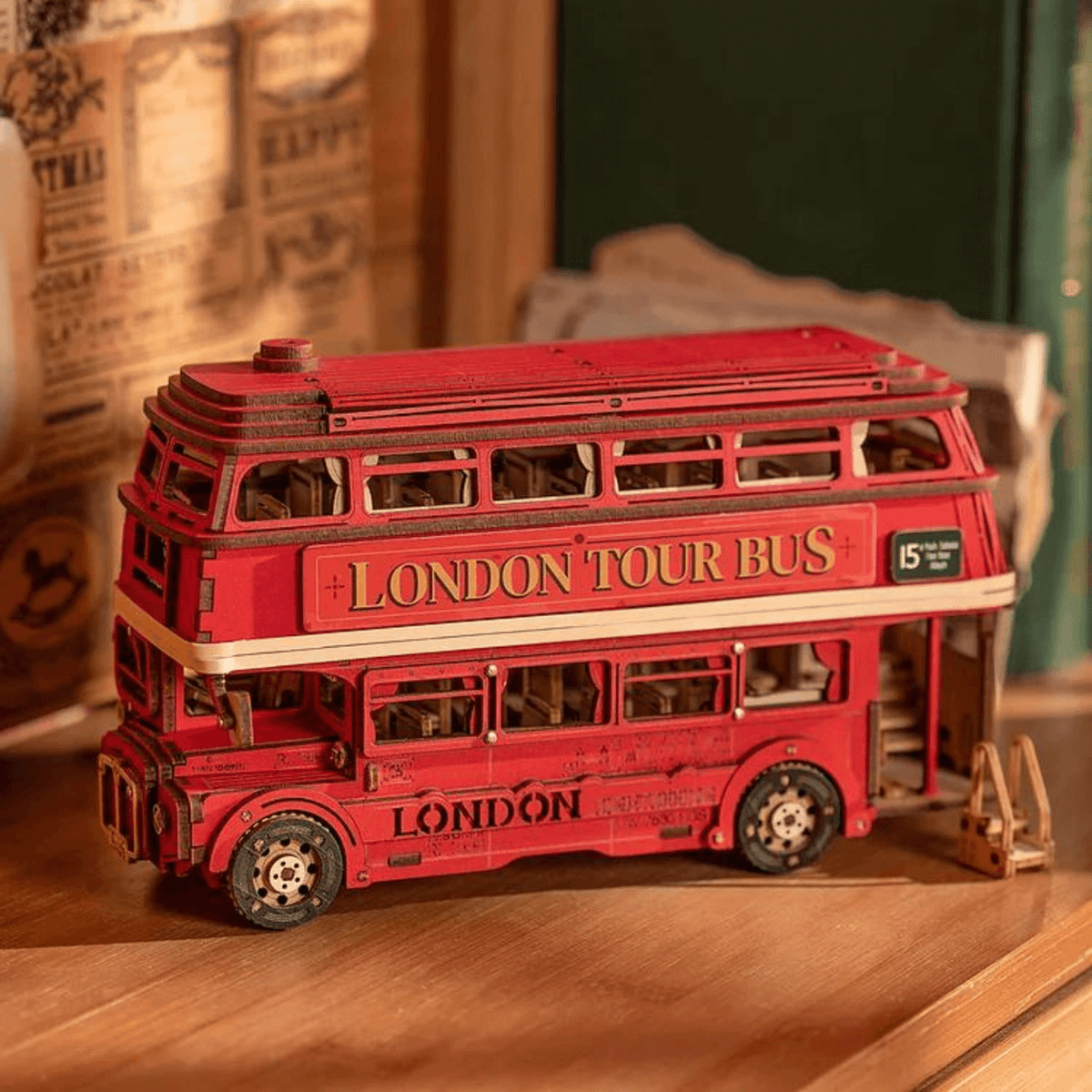 London Tour Bus | ROKR-3D Puzzle-Robotime--
