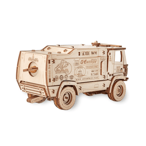 Dakar Racing Truck | MAZ 5309RR 1:30-Mechanical Wooden Puzzle-Eco-Wood-Art--