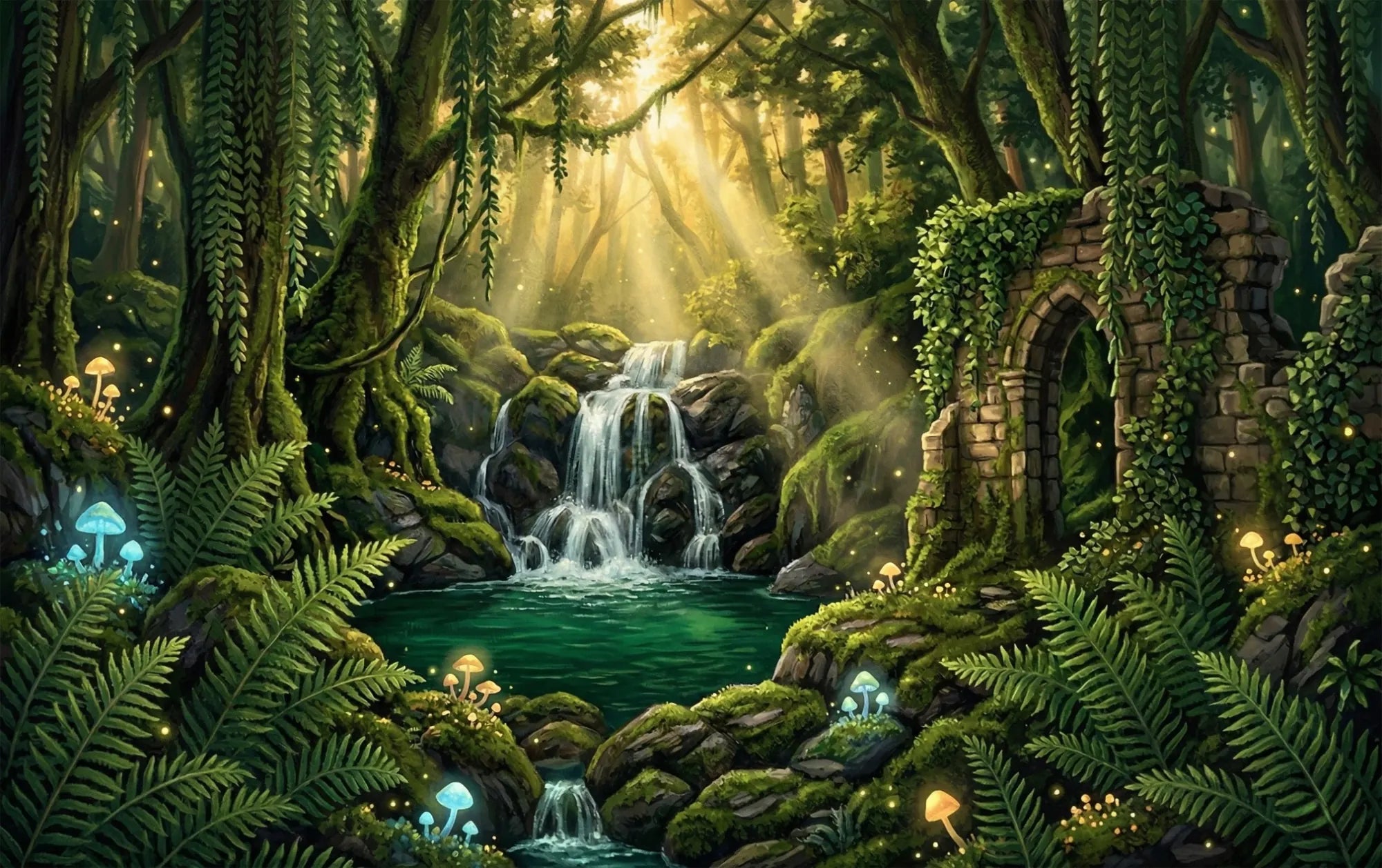 Mystischer Wasserfall Holzpuzzle (2D) MagicHolz