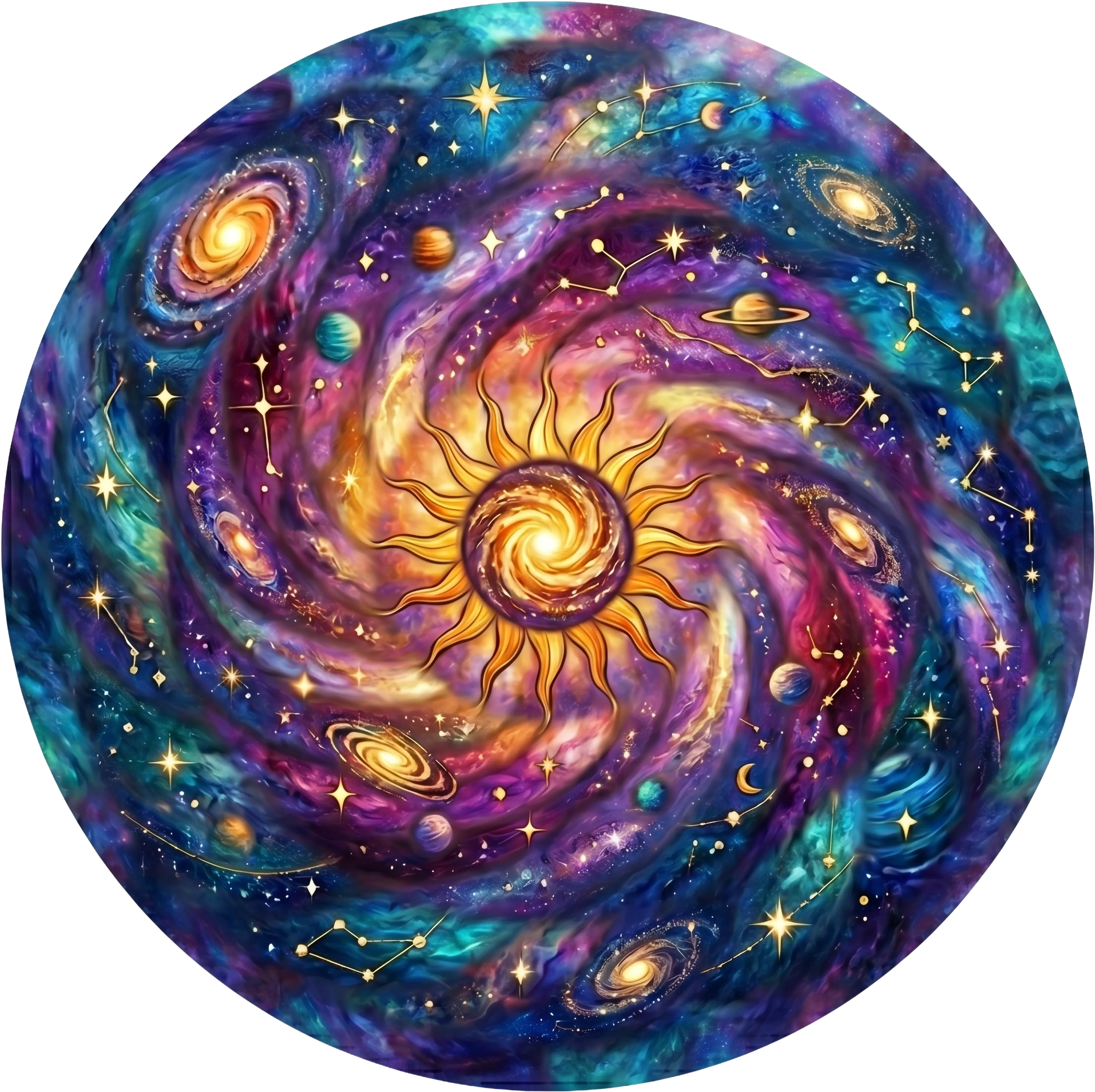 Sternenwirbel Mandala Holzpuzzle (2D) MagicHolz
