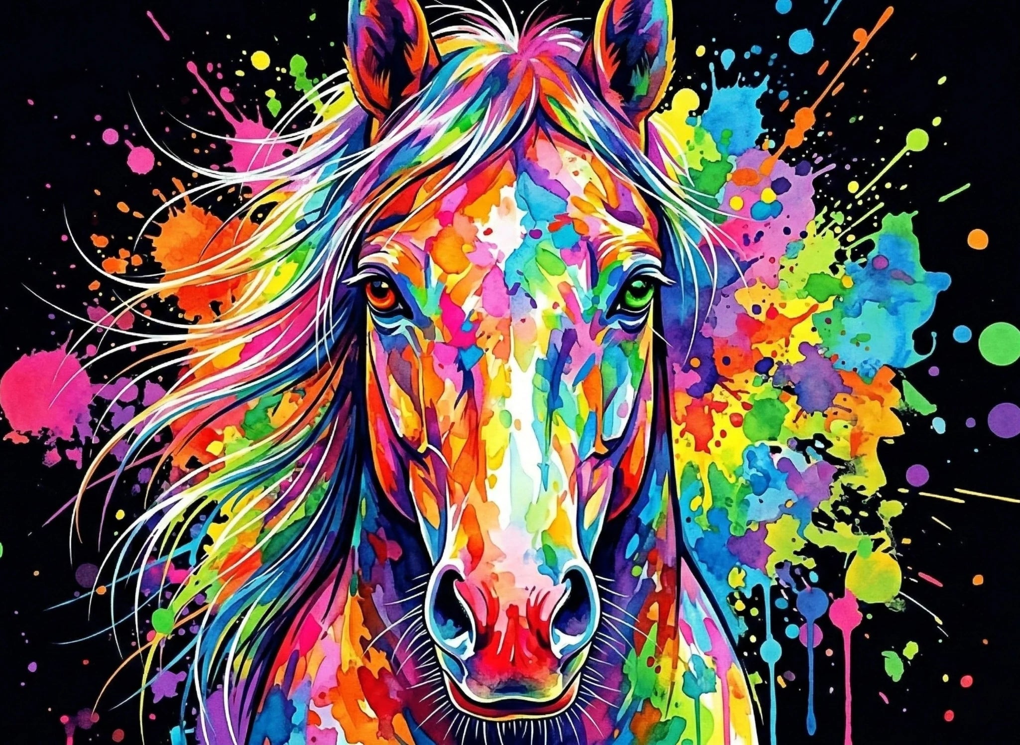 Buntes Pferd Holzpuzzle (2D) MagicHolz