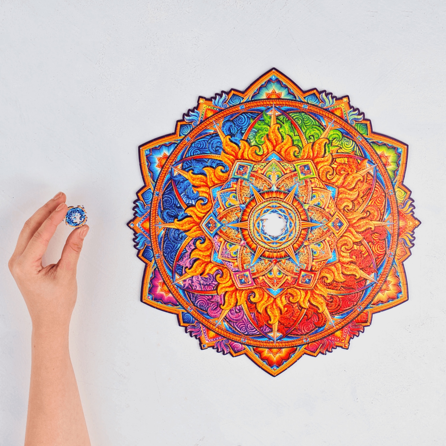 Mandala Puzzle | Nascent Sun-Holzpuzzle-Unidragon--