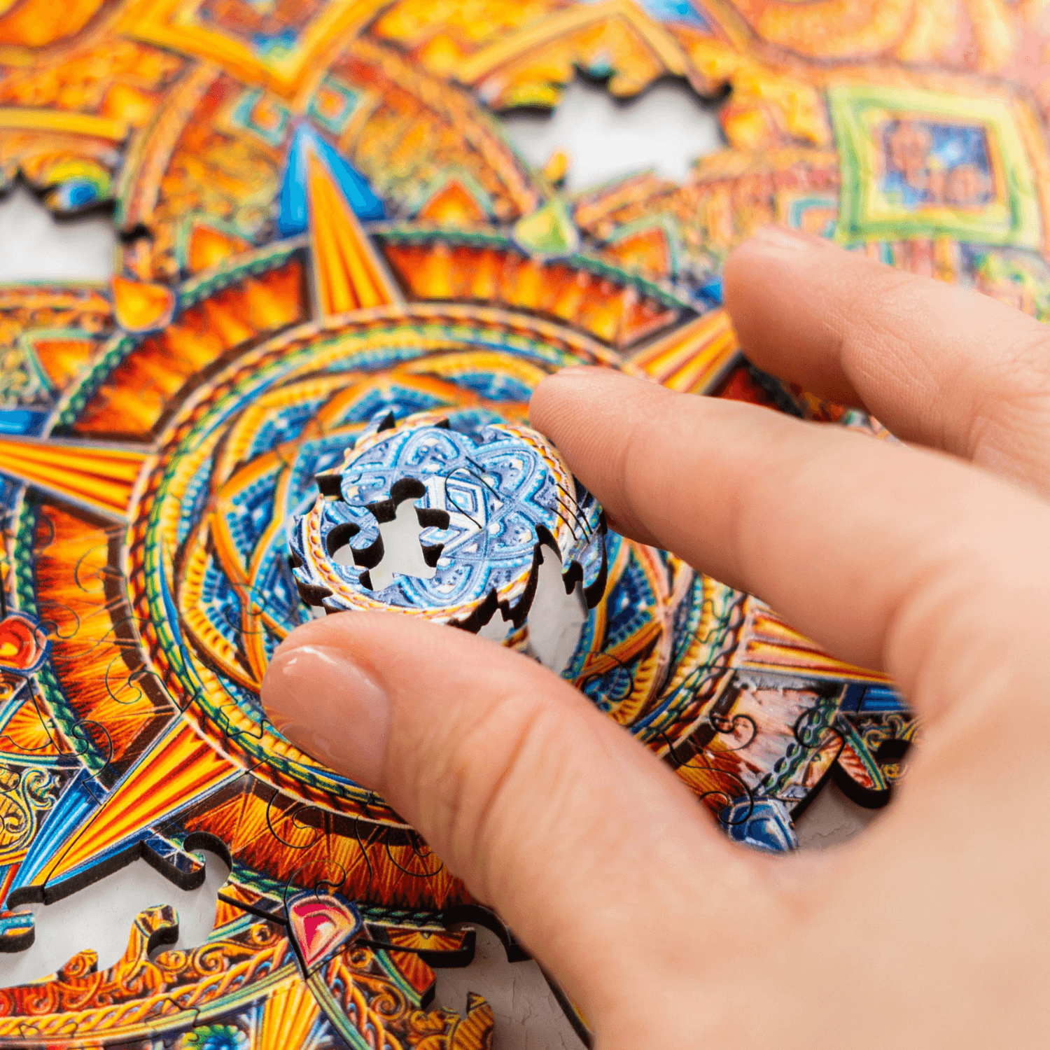 Mandala Puzzle | Nascent Sun-Holzpuzzle-Unidragon--