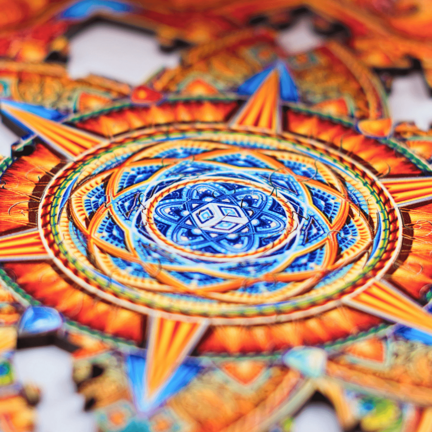 Puzzle Mandala | Nascent Sun-Puzzle en bois-Unidragon--