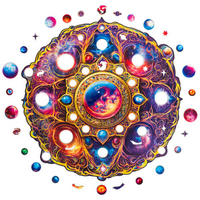 Mandala Puzzle | Space Dreams-Wooden Puzzle-Unidragon--