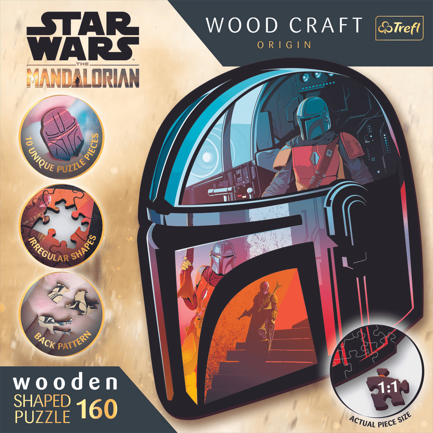 Star Wars Mandalorian | Houten puzzel 160-houten puzzel-TREFL--.