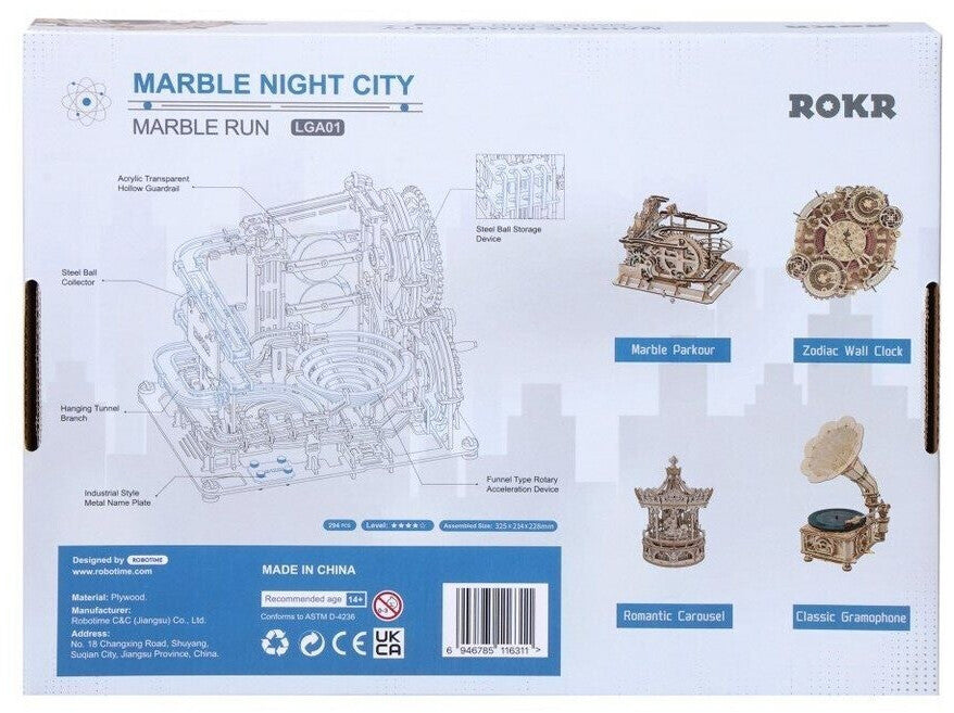 Puzzle 3D en bois - Marble Night City ROKR LGA01