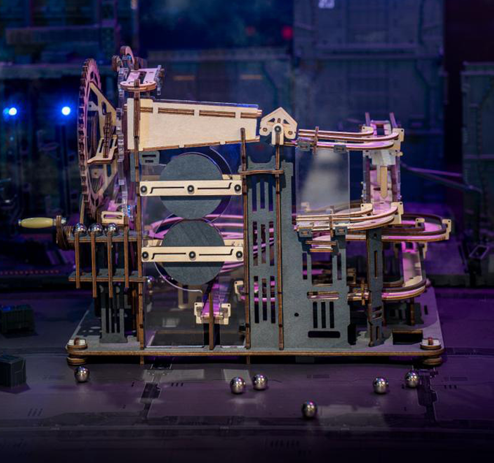 Murmelbahn Night City 2.0-3D Puzzle-Robotime--