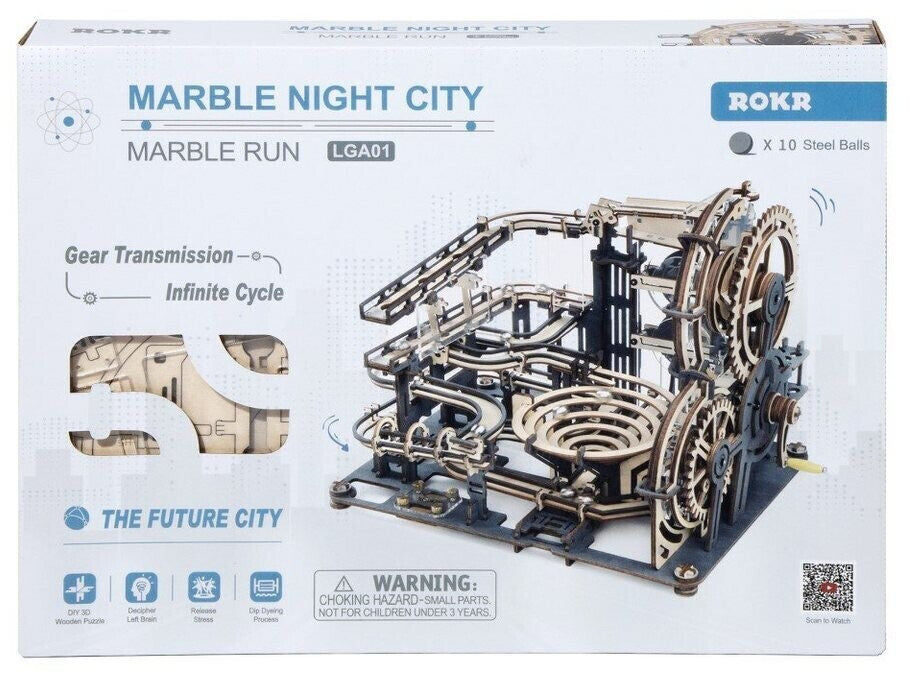 Murmelbahn Night City 2.0-3D Puzzle-Robotime--