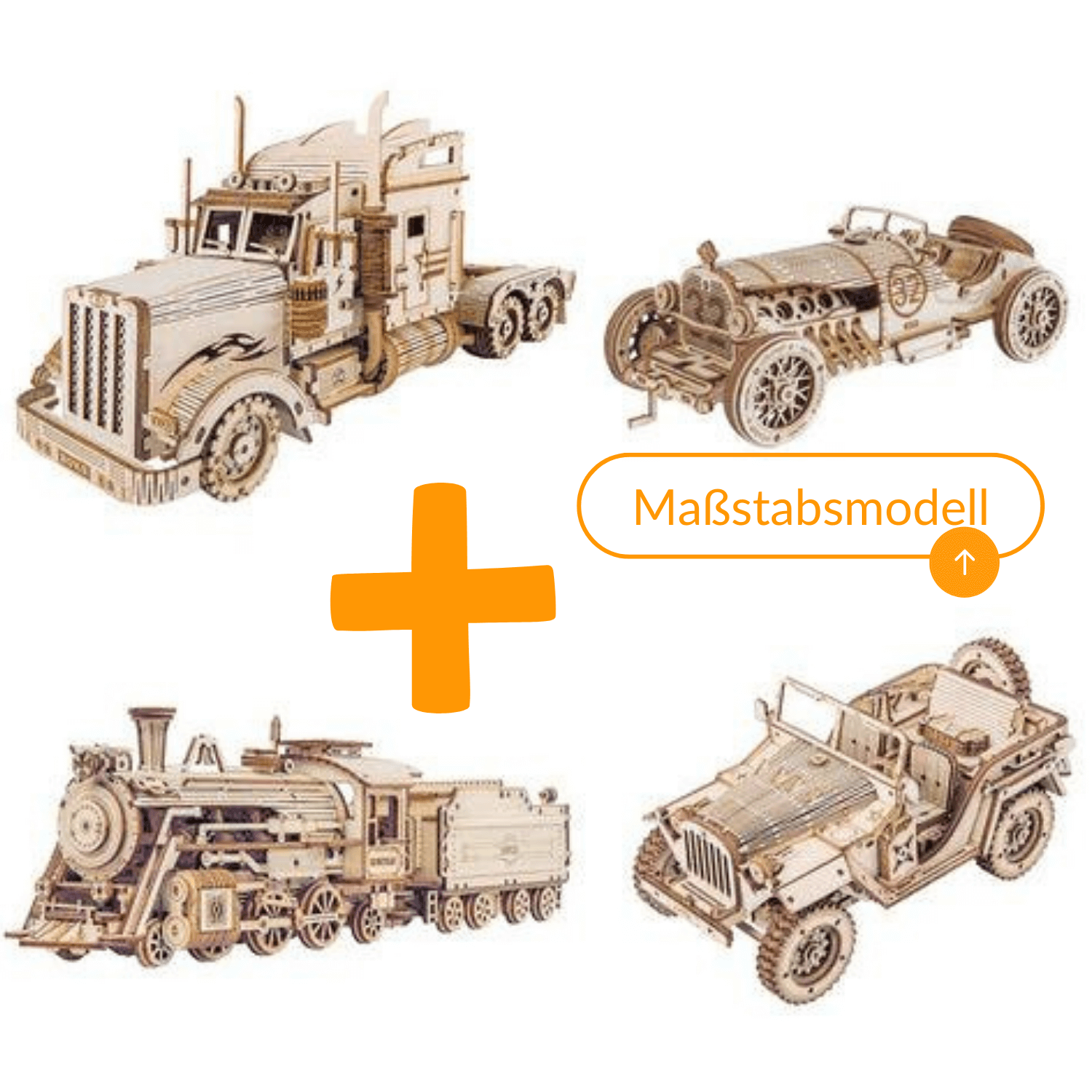 ROKR scale model series (set of 4)-3D Puzzle-Robotime--