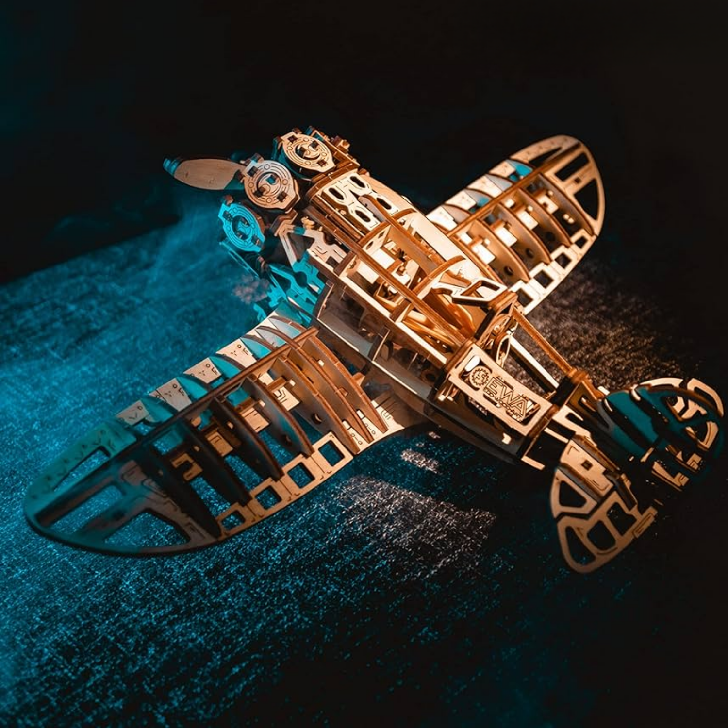 Mechanical Airplane Mechanical Wooden Puzzle Eco Wood Art--