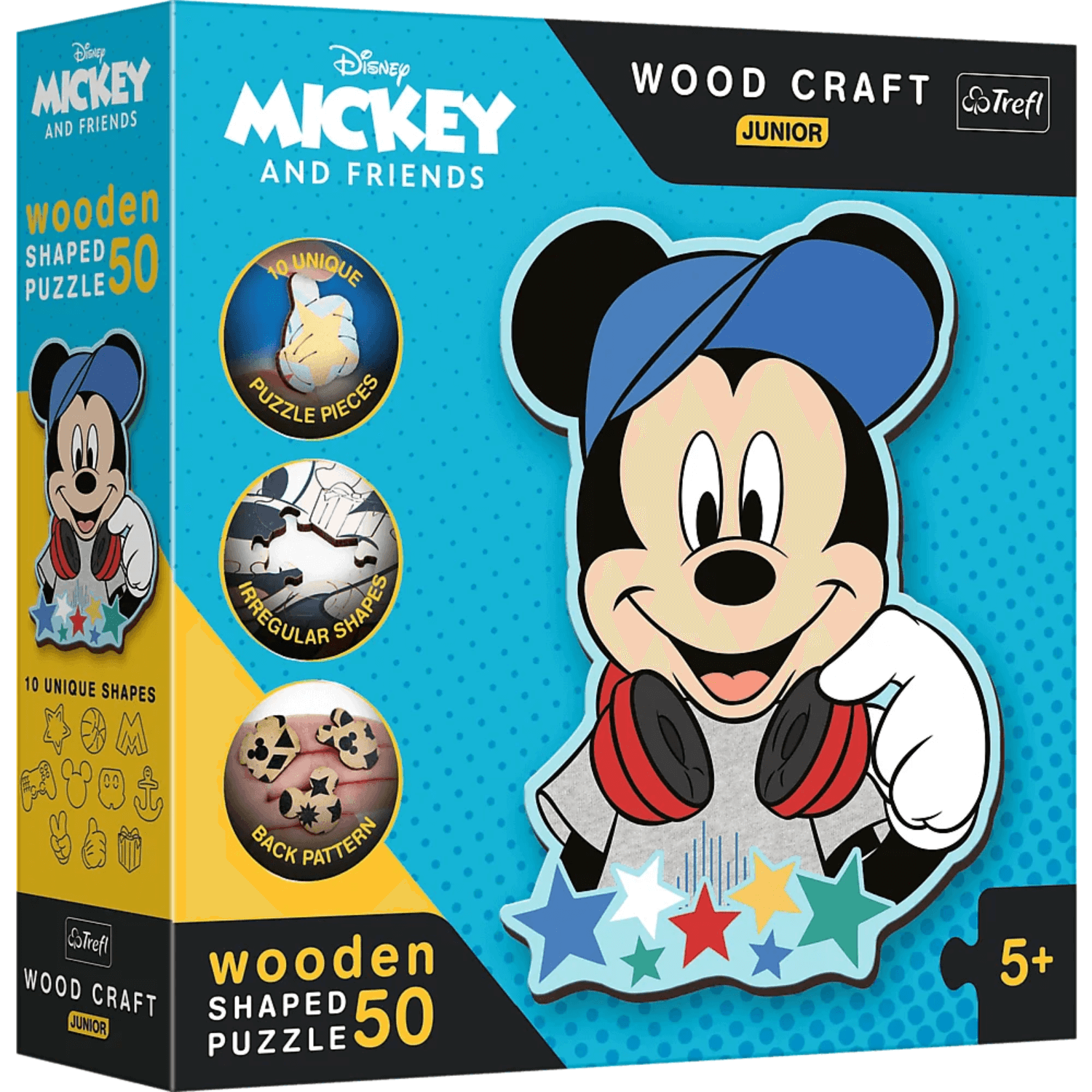 Puzzle en bois 2 x 50 pièces : Mickey et ses amis : Top départ - N