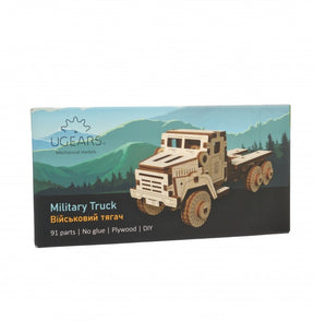 Militaire vrachtwagen | Ugears-Mechanische houten puzzel-Ugears--